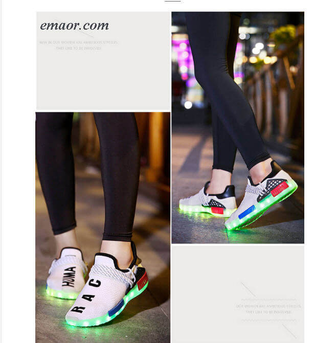 Led Luminous Shoes for Girls Boys USB Recharge Glowing Sneakers Man Light Up Shoes