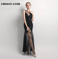  Evening Dresses New Style Sequins Beading Wedding Mermaid Long Formal Prom Party Dress Elegant Evening Gowns