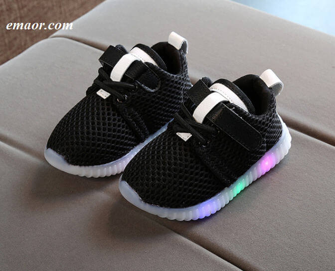 LED Kid's Baby Boy's Girl's Luminous Sneakers Bright Light Up Shoes ...