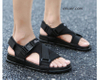 Sandals Men's Shoes Black Wedge Sandals Summer Beach Gladiator Fashion Outdoor Sandals Sanuk Strappy Sandals