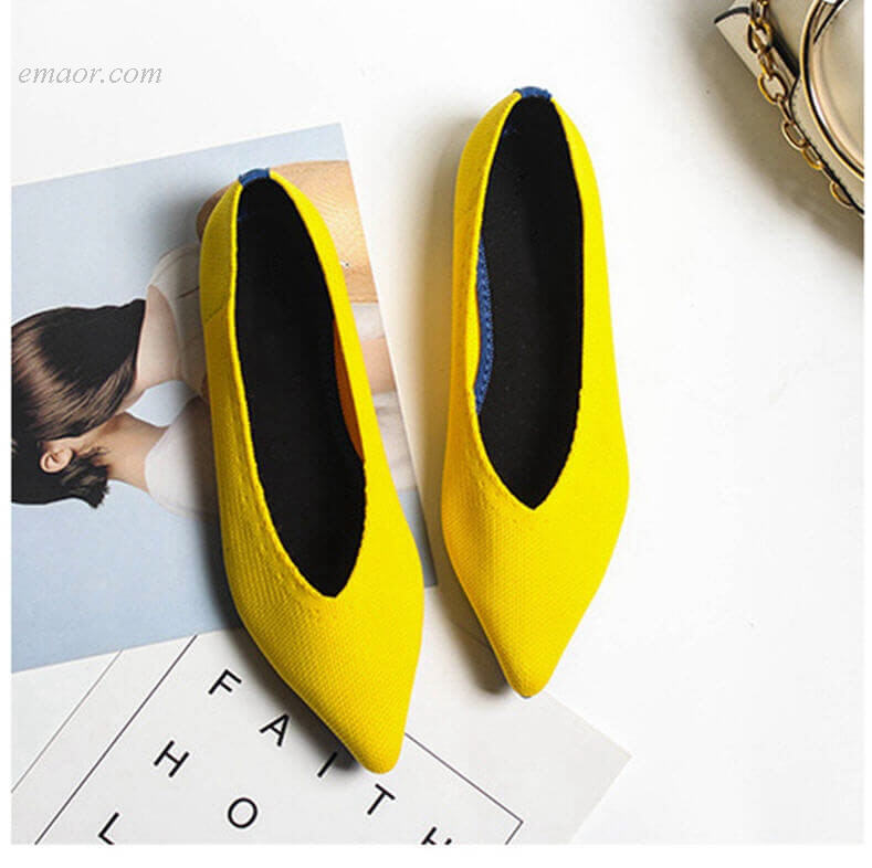 Rothys Flat SUOJIALUN Slip On Flat Loafers Pointed Toe Shallow Ballet