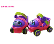 Adjustable Kid's Roller Skates 2 Colors Double Row 4 Wheels Skating Shoes
