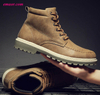  Boots Spring Autumn Male Martin Shoes Boots Ankle Round Toe Lace Up Casual Solid Martin Shoes