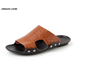 Classic Men Soft Sandals Comfortable Men’s Summer Brand Leather Platform Sandals 