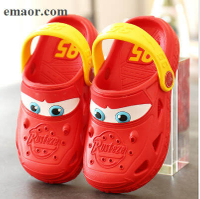 Kids Garden Shoes Summer Cartoon Car Hollow Cute Hole Non-slip Children's Beach Breathable Sandals