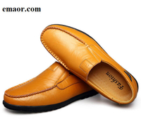 Mens Casual Shoes Genuine Leather Men Casual Shoes Luxury Brand Mens Loafers Moccasins Breathable Slip on Black Driving Shoes 