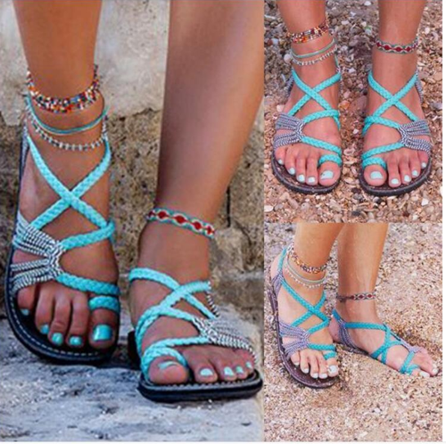 Women's Shoes Strap Flip-flops Platform Weave Breathe Wedding Slides Keen Flip Flops Beach Toe Flat Waterproof Water Sandals