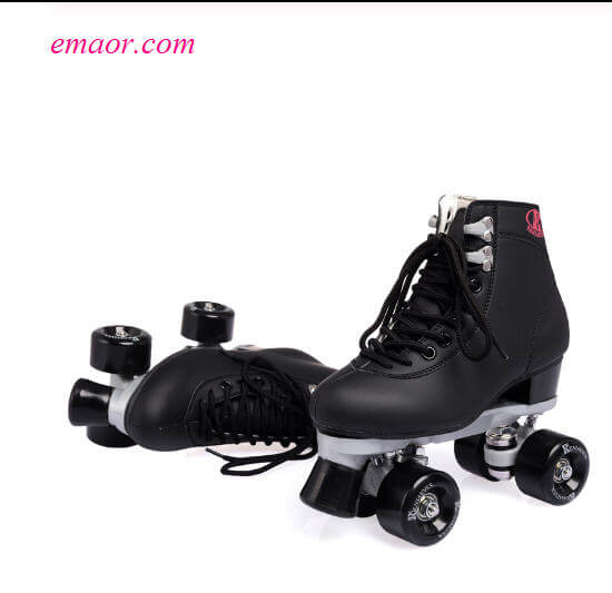 Cheap Roller Skate For Girl's Classic Double Row Skating Shoes Pulley Shoes 4 Wheels Shoes