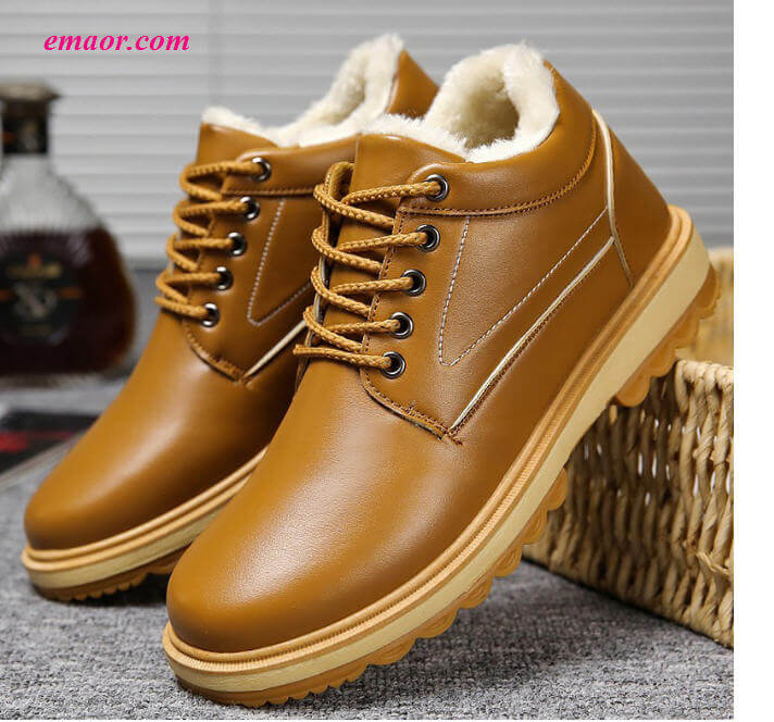  Plush Ankle Boots Warm Winter Shoes Martin Boots Man Snow Boot