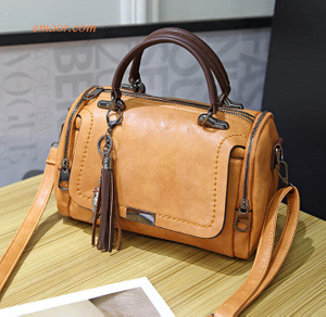 New Arrival Fashion Woman Bag Shoulder Bag for Ladies Retro PU Leather Handbag Female Tassel Zipper Crossbody Bags