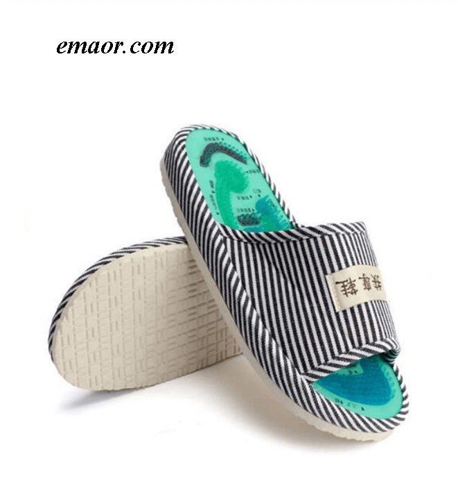 Dearfoams Mama Bear Slippers Men's Blue Stripe Essential Health Care Slippers with Magnet Men's Massage Slippers Hot Mama Bear Slippers Frette Slippers