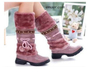 Best Ladies Walking Boots Ladies Flat Ankle Boots Winter Warm Thickened Fur Over Knee High Heel Boots Women's Shoes New Look Knee High Boots