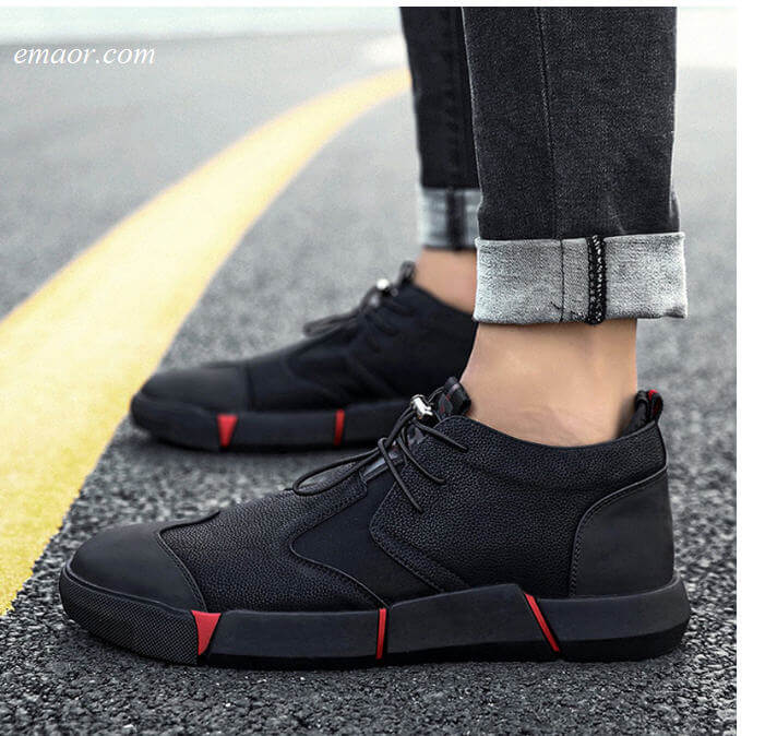 Fashion Men's Shoes Sneaker Merkmak Black Warm Sneakers Men's Shoes ...