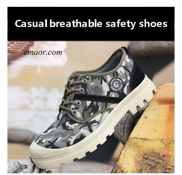 Safe Step Men's Shoes Safe Camo Spring Mesh Breathable Casual Shoe Work Sneakers Workforce Safety Shoes Safety Shoes on Sale