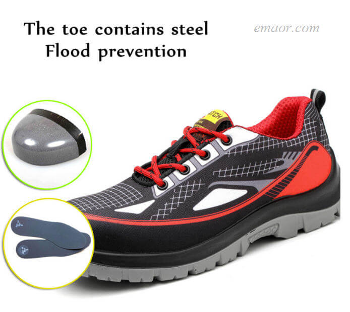 Safety Hiking Boots Work Sneakers Men's Work & Safe Shoes Light Mesh