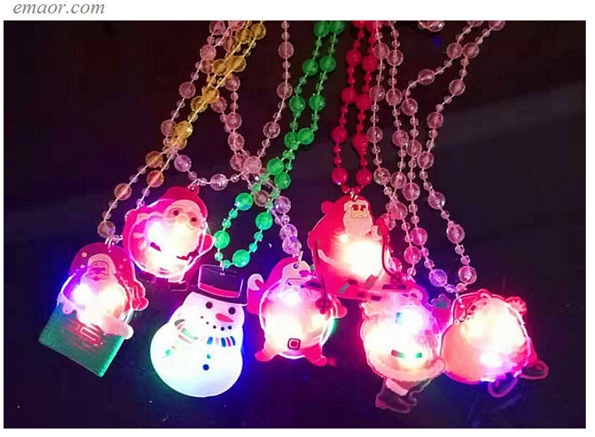 Led Christmas Necklace Colorful LED Christmas Shining Soft Silcone Necklace Led Christmas Necklace