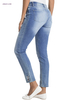 Wholesale Button Detail Wash Skinny Affordable Jeans on Sale