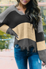  Affordable Colorblock Distressed Sweater Sweaters & Cardigans on Sale