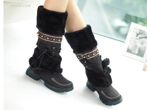 Best Ladies Walking Boots Ladies Flat Ankle Boots Winter Warm Thickened Fur Over Knee High Heel Boots Women's Shoes New Look Knee High Boots