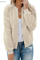  Outerwear Women’s Long Sleeve Zipper Sweatshirt Soft Outwear