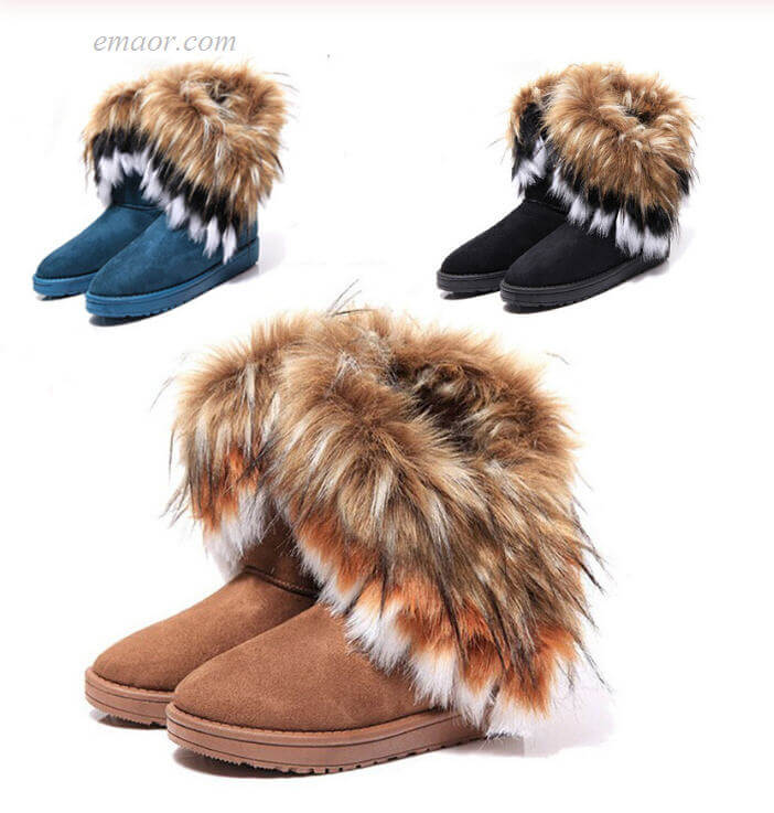 casual boots with fur