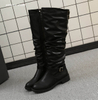 Women's Knee High Boots Round Toe Low Zip Women's Knee High Boots Michael Kors Boots