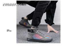 Shoes Reflected Change Color Long Tide Shoe Gao Bang Street Dance Men's Leisure Sports Breathable Shoes