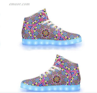 Led Light Shoes 8-bit Trip-APP Controlled High Top LED Shoes Light Up Shoes