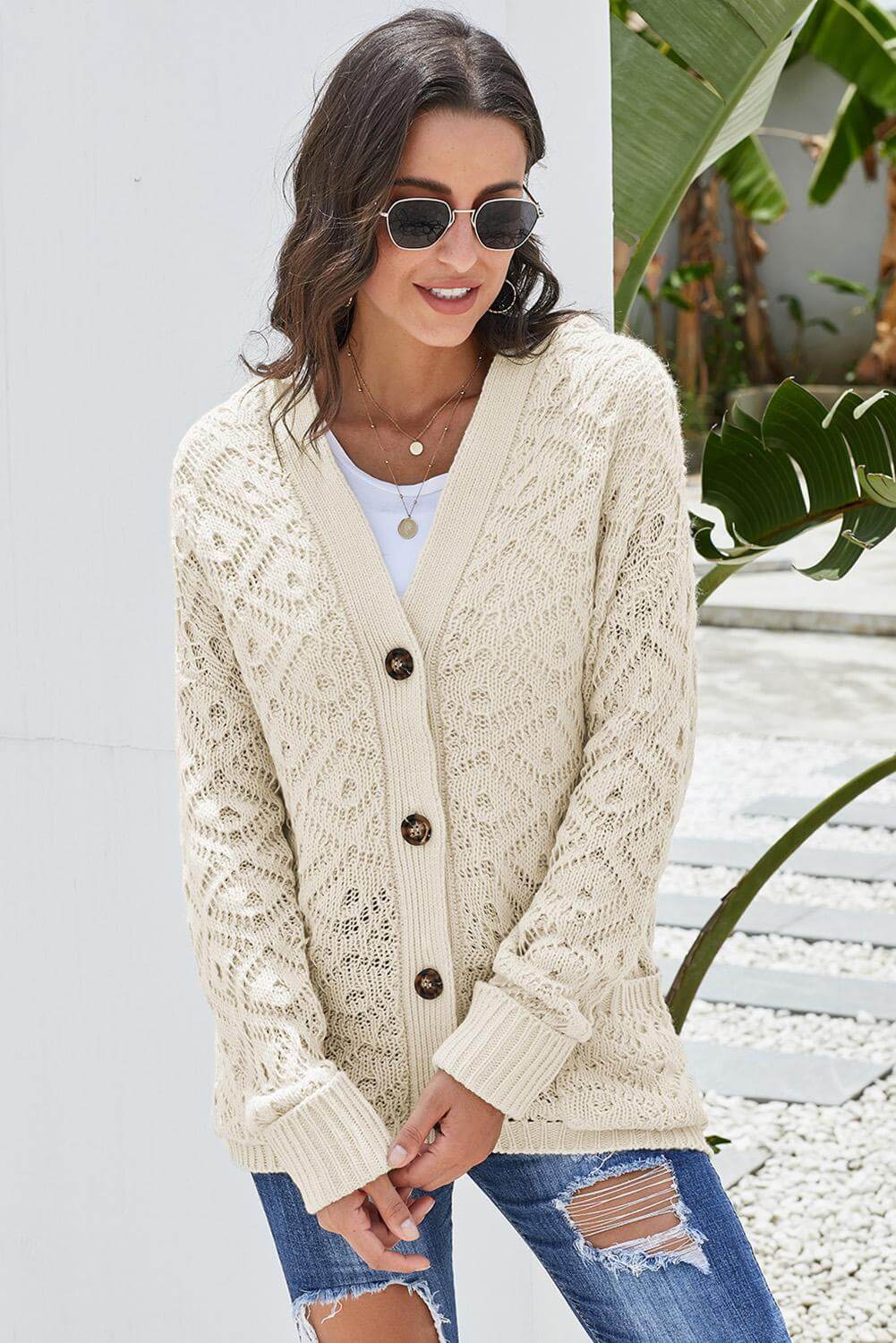 Walmart Ladies Outerwear Pink Knit Hooded Cardigan Warmest Outerwear for Winter