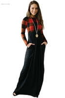 Hot Buffalo Print Top Long Maxi Dress on Sale
