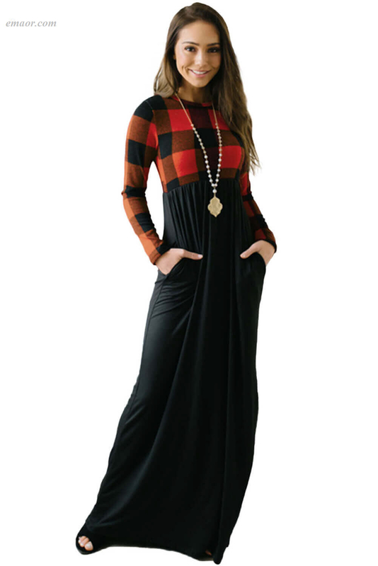 Hot Buffalo Print Top Long Maxi Dress on Sale