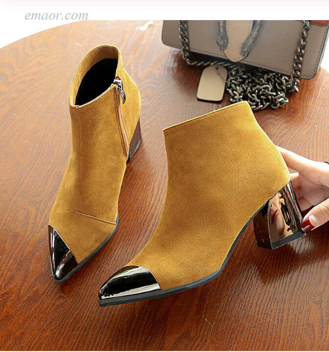 Fashion Ankle Boots Square Heel Boots Women Winter Chelsea Boots Walmart Womens Boots Best Snow Boots for Women