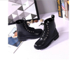 Ladies Soft Leather Ankle Boots Women's Fashion Solid Leather Middle Lace-Up Thick Martin Boots Woman's Boots on Sale Woman's Walking Boots