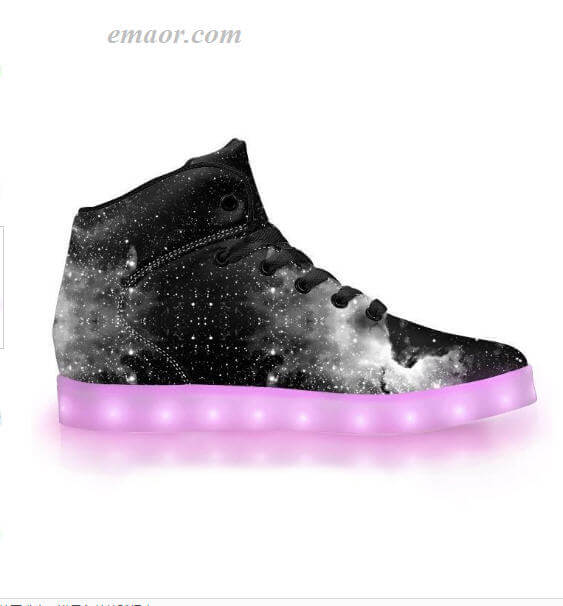 Wide Led Up Shoes Et Black Out-App Controlled High Top LED Shoes Light Up Runners