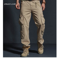 Hot Tactical Mens Cargo Pants Cheap Cotton Casual Multi-Pocket Military Men Pants 