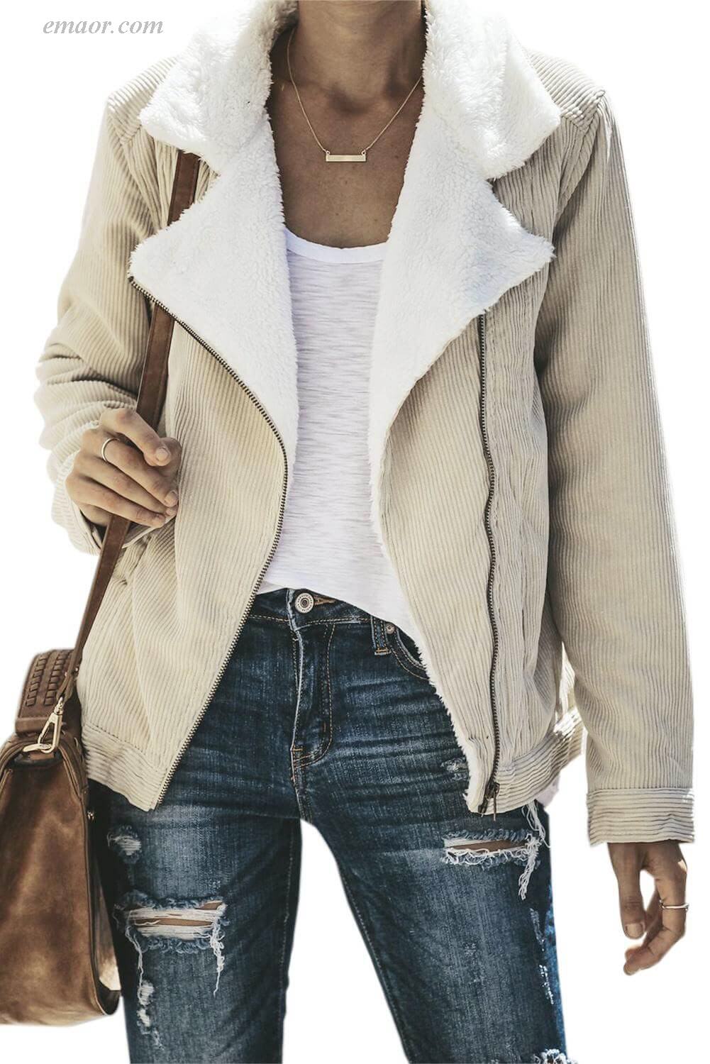  Free Country Fold Over Collar Zipper Plain Jacket Women's Winter Outerwear Sale