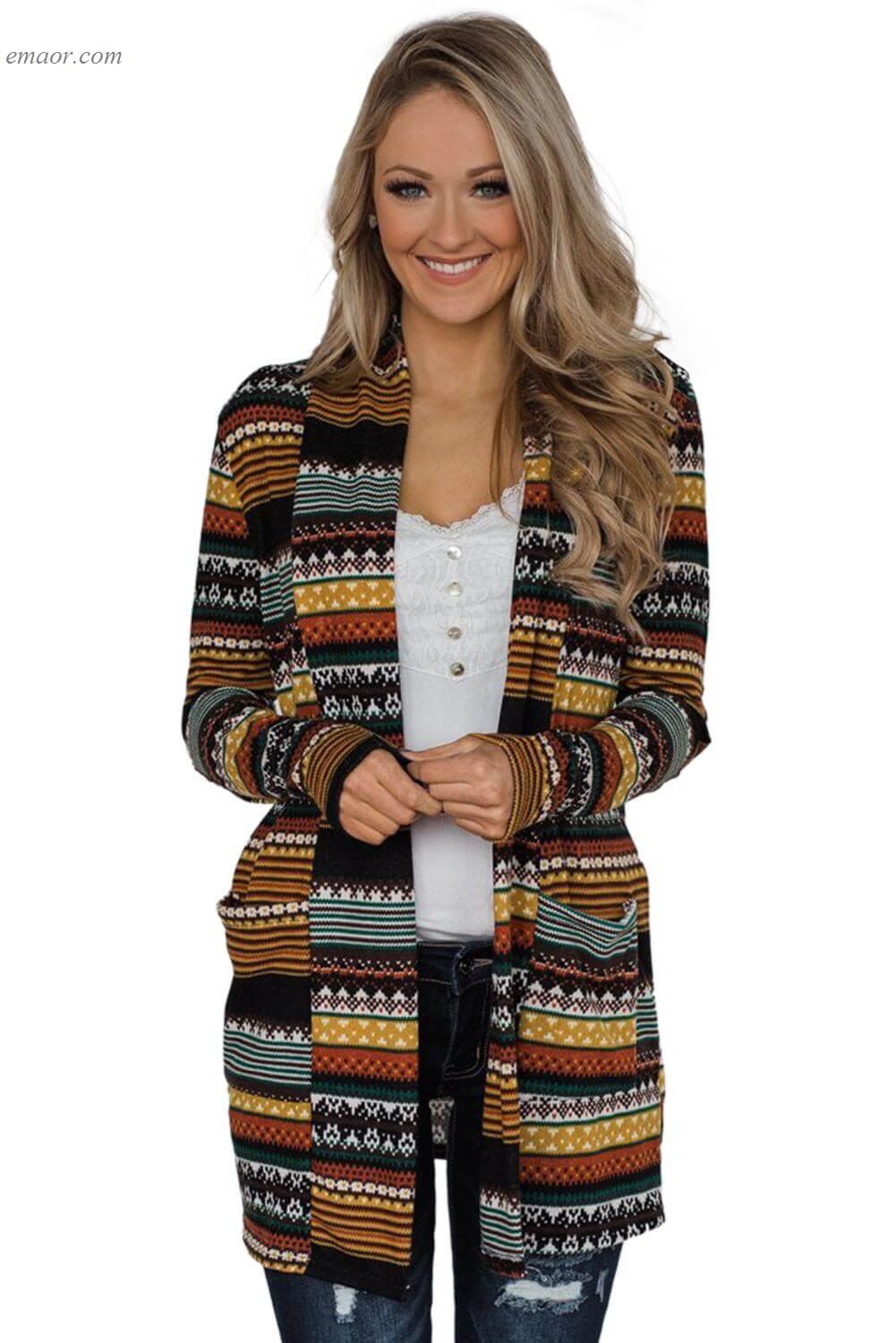 Winter Outerwear Fashion Wholesale Women's Outerwear Multicolor Unforgettable Printed Cardigan Coat 