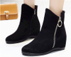  Female Snake Boots Ladies Navy Leather Ankle Boots Western Side Zipper Women's Bootsladies Thigh Boots
