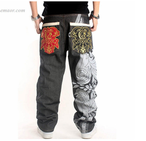  Jeans HIPHOP Jeans Printed Baggy Skateboard Pants Lucky Jeans on Sale Plus Size High Waisted Jeans
