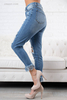 China Skinny Women's Destroyed Skinny Stretch Jeans on Sale