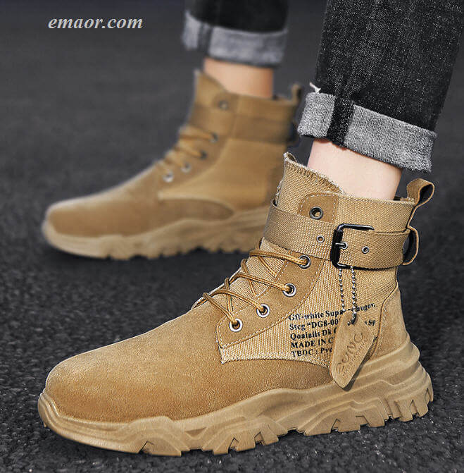 Safety Work Boots Mens Soldier Ankle Boot With Buckle Men's Military Boot Work Boots Sale Indestructible Work Shoes