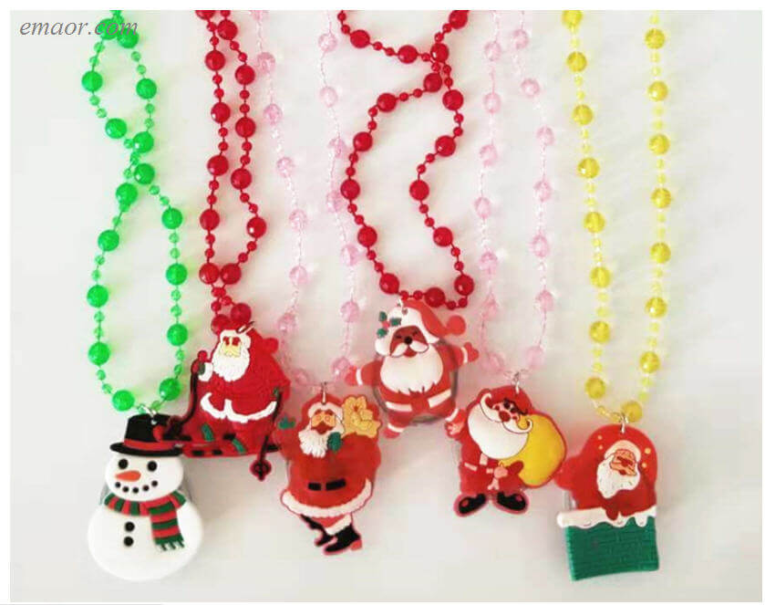 Led Christmas Necklace Colorful LED Christmas Shining Soft Silcone Necklace Led Christmas Necklace