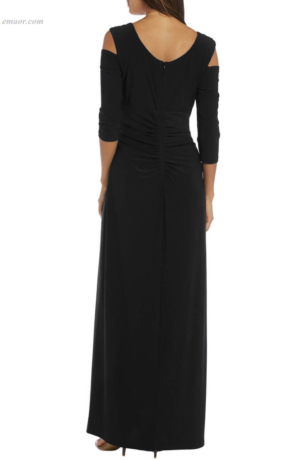 Wholesale Cold Shoulder Rhinestone Gown Evening Dresses Prom Dresses