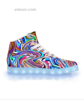 Led Walk Shoes Amazon Lucid Dreams-APP Controlled High Top LED Shoes Energy Lights Trainers