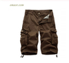 Hot Cargo Shorts Tactical Homme Shorts Casual Solid Multi-Pocket Men's Cargo Shorts Pants