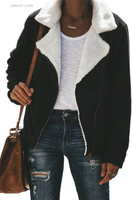  Free Country Fold Over Collar Zipper Plain Jacket Women's Winter Outerwear Sale