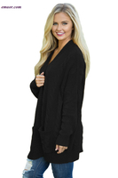 Wholesale Knit CardigansTexture Long Cardigan Cheap Women's Petite Outerwear on Sale