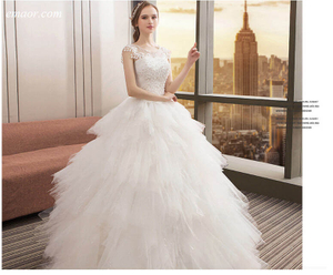  Best Wedding Dresses Wedding O-neck Appliqué Bridal Dress Boho Long Lace Dresses To Wear To Wedding