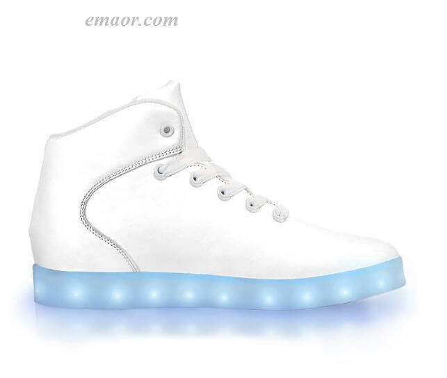 All Light Up Shoes fashion Light Up Shoes White Out -App Controlled High Top LED Shoes Led Light Up Trainers