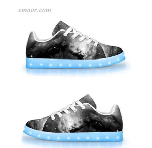 Popular Light Up Boots Black&white Cosmos-app Controlled Low Top Led Shoes Light Up Trainers Light Up Shoes on Sale
